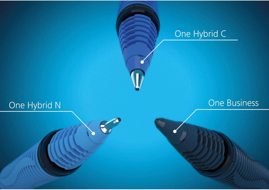 Schneider One Hybrid N Tintenroller, 0,3 mm Hybrid-Nadelspitze, hellblauer Schaft, blaue Tinte, Box