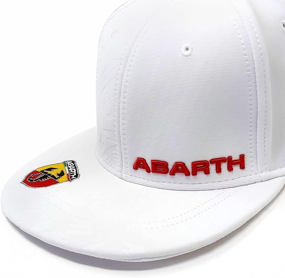 Abarth 21730 weisser Hut mit flachem Visier, White, One Size, Einheitsgrösse