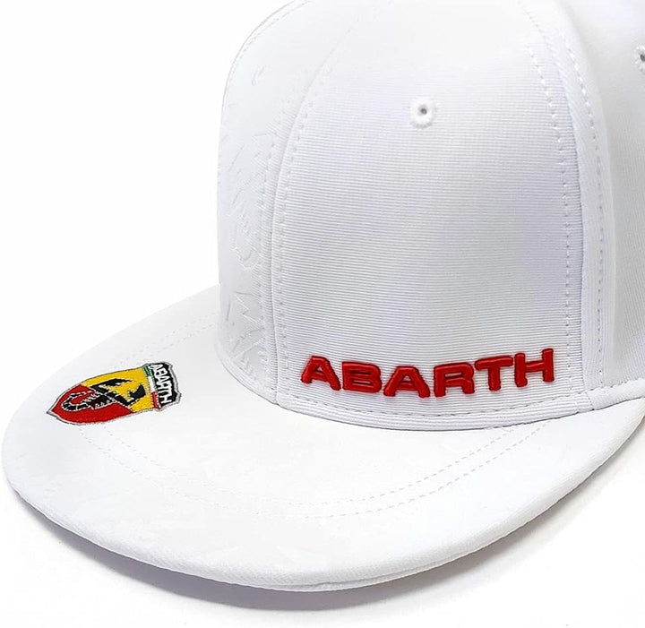 Abarth 21730 weisser Hut mit flachem Visier, White, One Size, Einheitsgrösse