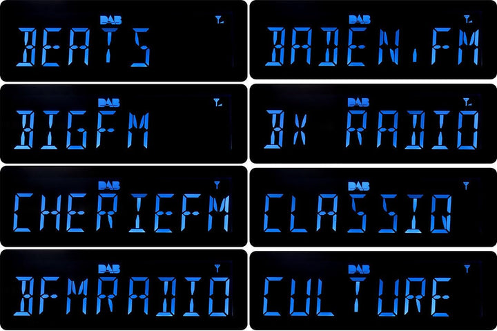 auvisio FM-Radiowecker: 2er-Set DAB+-Radiowecker, VA-Display, BT, 2 Weckzeiten, USB-Ladeport (für Sc