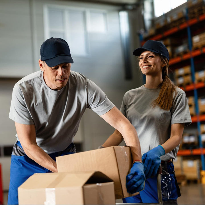 GUARD 5 - Arbeitshandschuhe - 24 Paar/Gr.8 - Damen & Herren Gartenhandschuhe - blaue Nylon-Handschuh