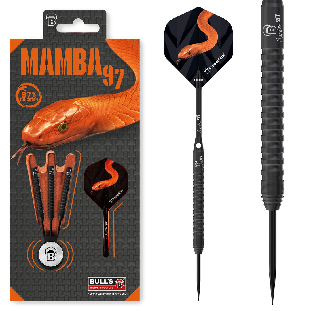 Bull´s Mamba ´97 Steel Dart 97% Tungsten Steeldart - Pfeile, Gewicht:13051 - 21 g