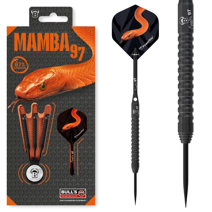 Bull´s Mamba ´97 Steel Dart 97% Tungsten Steeldart - Pfeile, Gewicht:13051 - 21 g