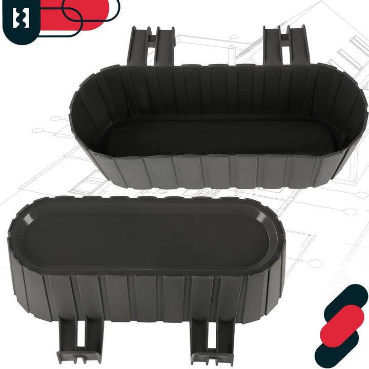 KOTARBAU® 4er Set Blumenkasten für Balkon - 40 x 15 x 15 cm - Blumenkasten für Balkongeländer - Balk