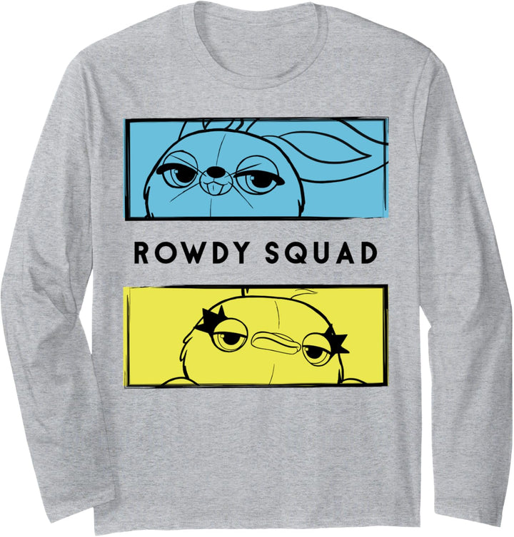Disney Pixar Toy Story 4 Ducky & Bunny Rowdy Bold Text Langarmshirt