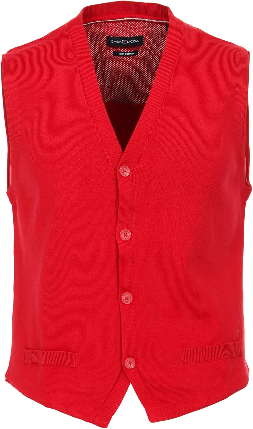 CASAMODA Herren Strickweste unifarben Zwei Einschubtaschen 4XL Grau (Anthrazit 782), 4XL Grau (Anthr