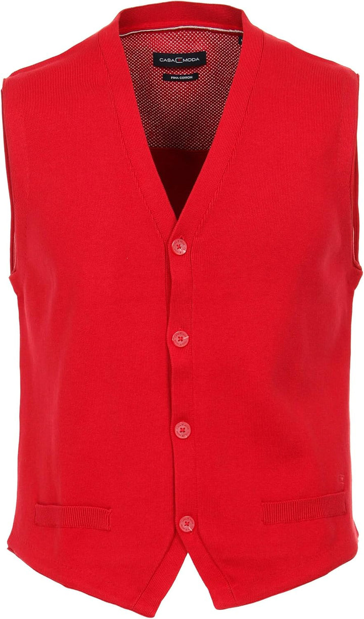 CASAMODA Herren Strickweste unifarben Zwei Einschubtaschen 4XL Grau (Anthrazit 782), 4XL Grau (Anthr