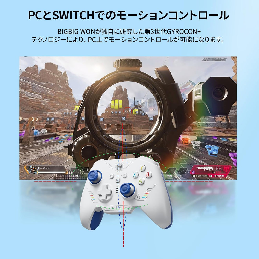 Black Shark PC-Controller, BIGBIG WON Rainbow 2 SE Wireless Controller Motion Control, Hall-Effekt-T