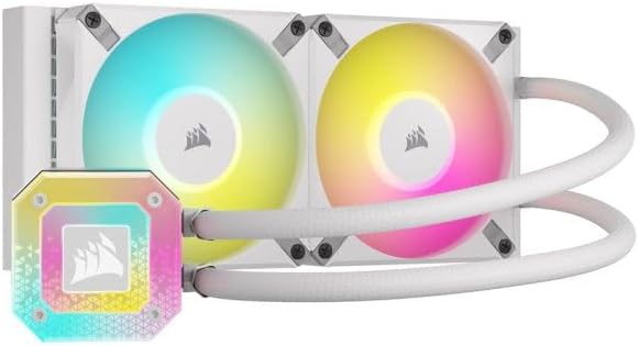 Corsair iCUE H100i Elite CAPELLIX XT Flüssig-CPU-Kühler - Zwei AF120 RGB Elite-Lüfter - 240-mm-Radia
