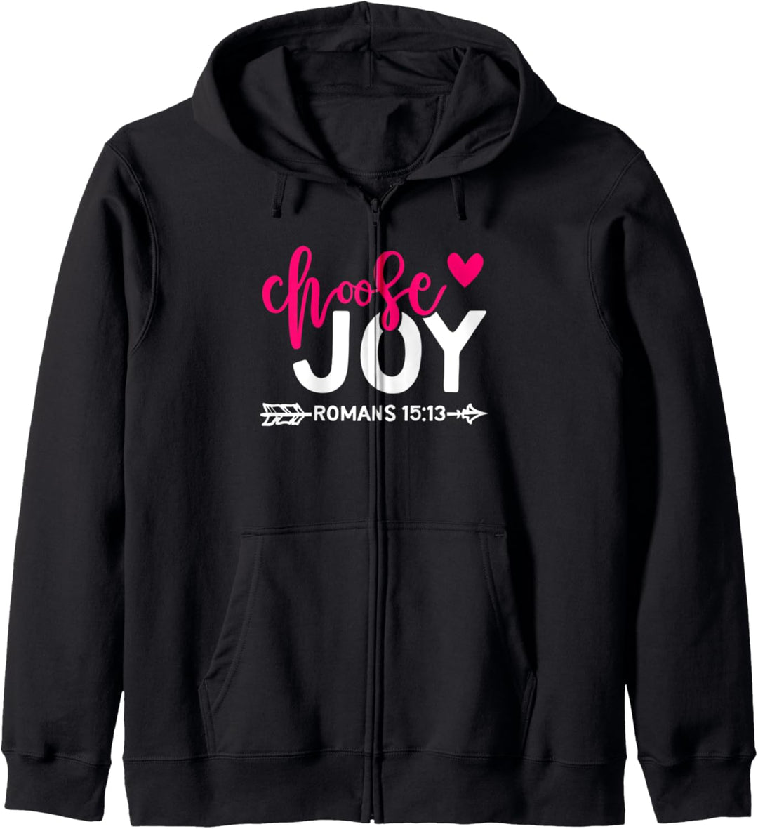 Choose Joy Quote / Cute Pink Bibelvers Christliche Scripture Kapuzenjacke