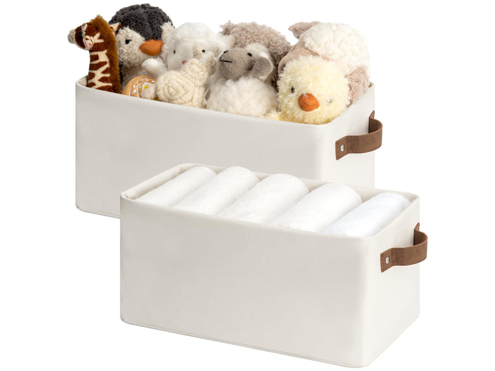 StorageWorks Stoff Aufbewahrungsbox schmal, stabile Ordnungsboxen Kleiderschränke, lange Körbe Aufbe