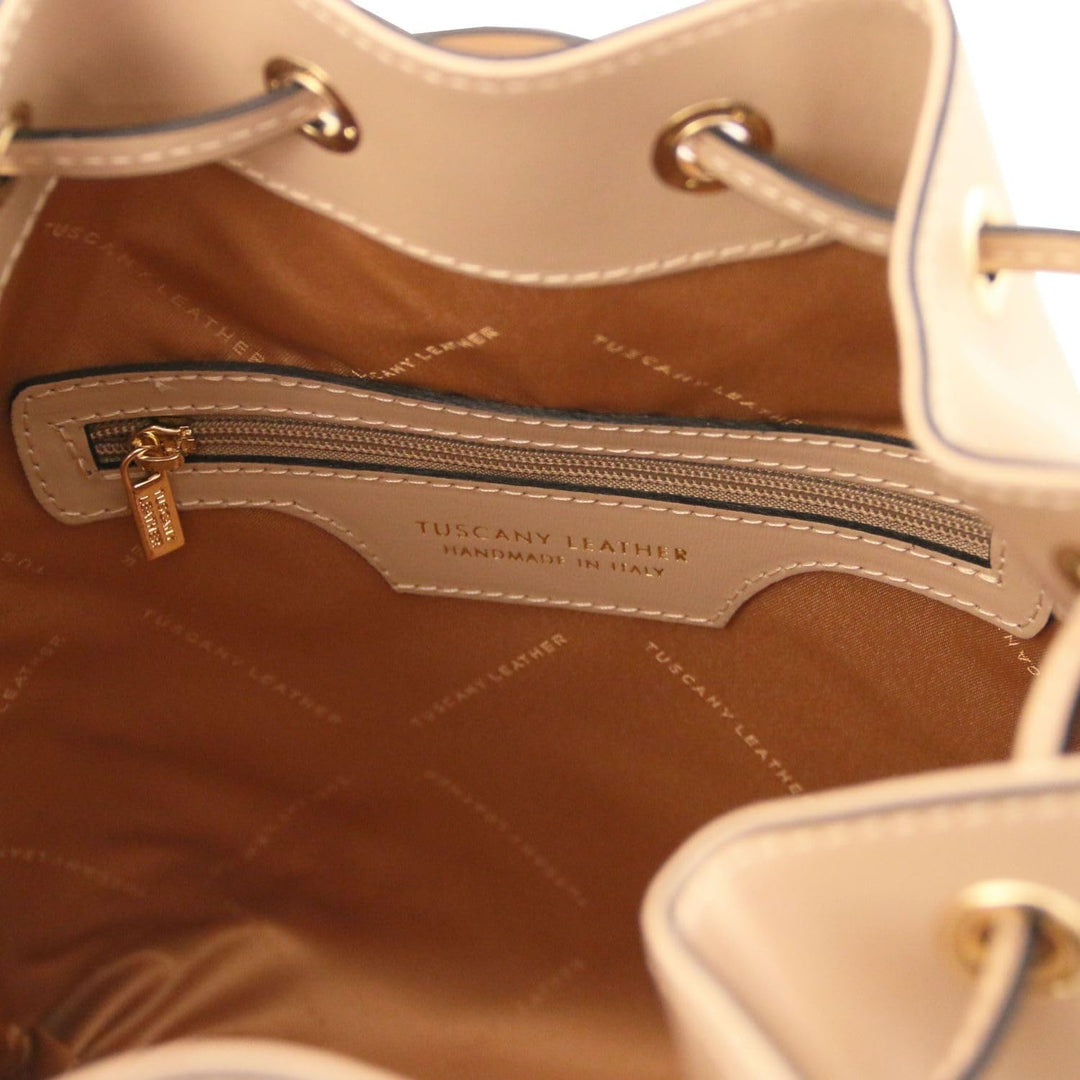 Tuscany Leather Vittoria Beuteltasche aus Leder Champagne, Champagne