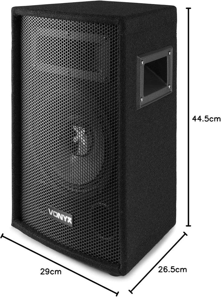 Vonyx SL8 PA Lautsprecher Passiv Set, 2X 400 Watt Partyboxen Set, 8 Zoll Passiv, Disco, DJ Party Lau