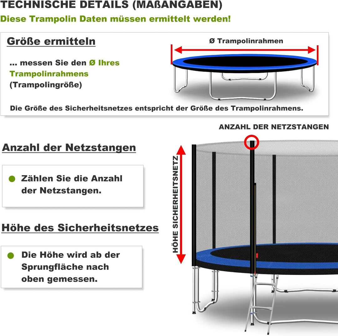 Baunsal® Trampolin Sicherheitsnetz Ø 457