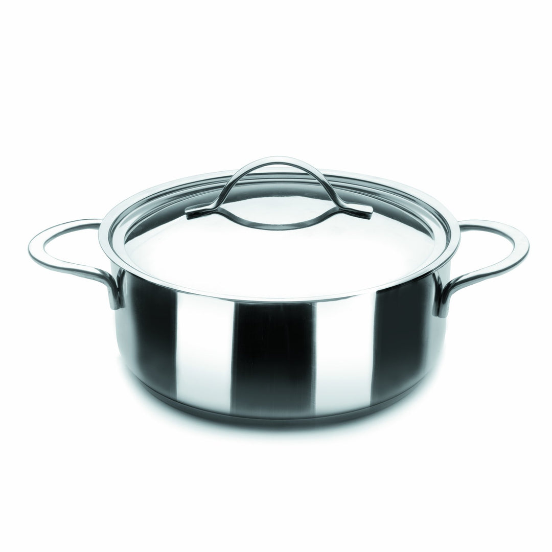 IBILI CACEROLA Con TAPA INOX NOAH 24 cm, Stainless Steel, Silber, 2-Einheiten 24 cms, 24 cms