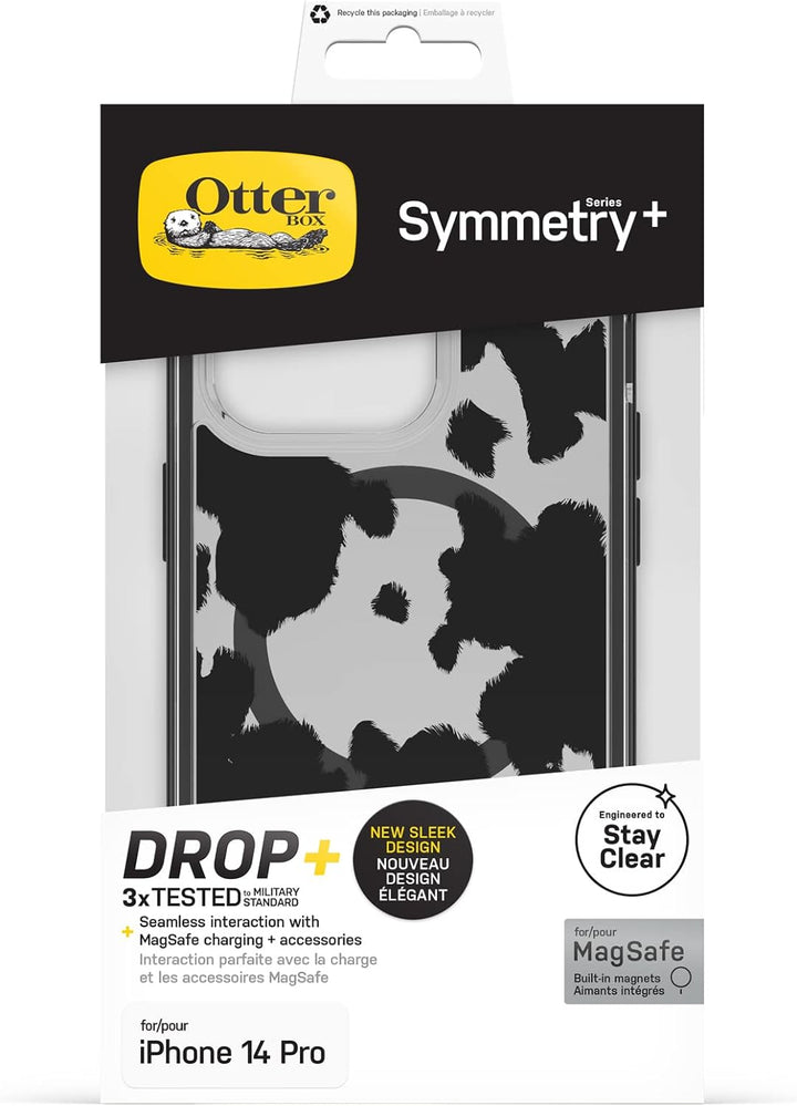 OtterBox Symmetry+ transparente Hülle für iPhone 14 Pro für MagSafe, stossfest, sturzsicher, schütze