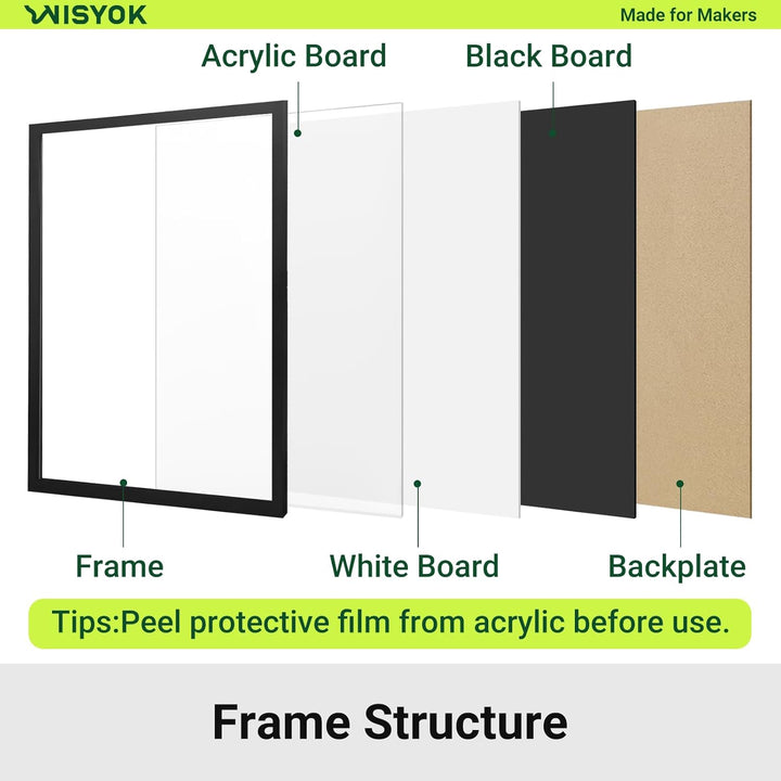 WISYOK 3D Bilderrahmen zum Befüllen, Schwarz, 70×90cm | Gross Trikotrahmen, Trikot Bilderrahmen mit
