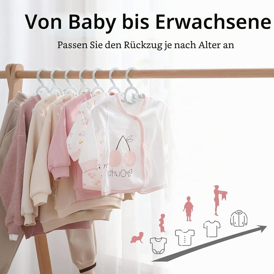 HGYZE Baby-Kleiderbügel für Schrank, 50 Stück, weiss, Kinder-Kleiderbügel, Kunststoff, 27,9–35,6 cm,
