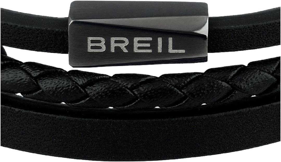 Breil Uhr HERREN, Sammlung OUTER, Automatisches Uhrwerk Meter, Geschenkideen für UOMO Schwarz, Schwa