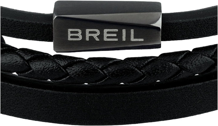 Breil Uhr HERREN, Sammlung OUTER, Automatisches Uhrwerk Meter, Geschenkideen für UOMO Schwarz, Schwa