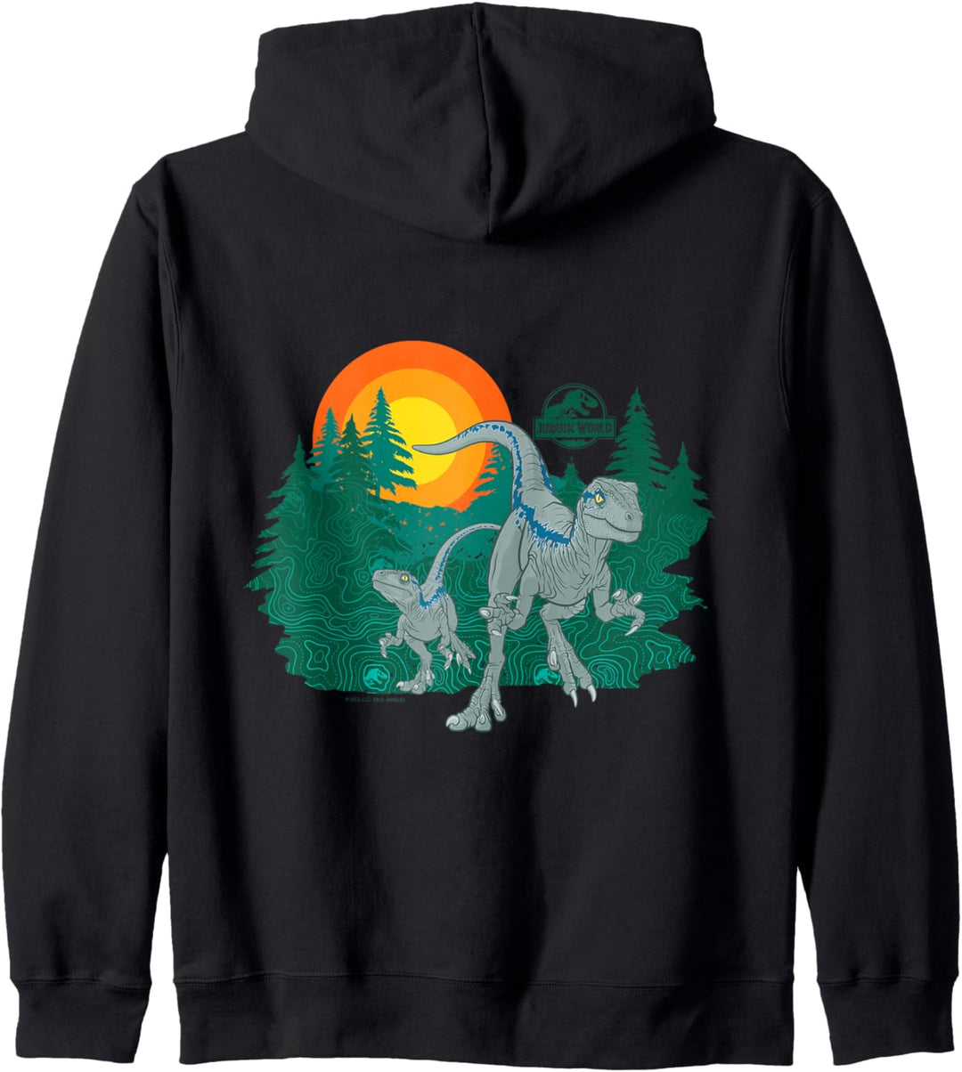 Jurassic World Blue Raptor Sunset Kapuzenjacke