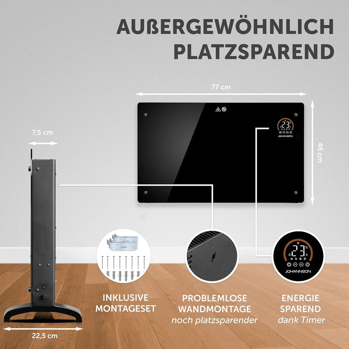 Elektroheizung mit Thermostat Aurora | Smart Home Heizung | Heizung elektrisch energiesparend | Elek