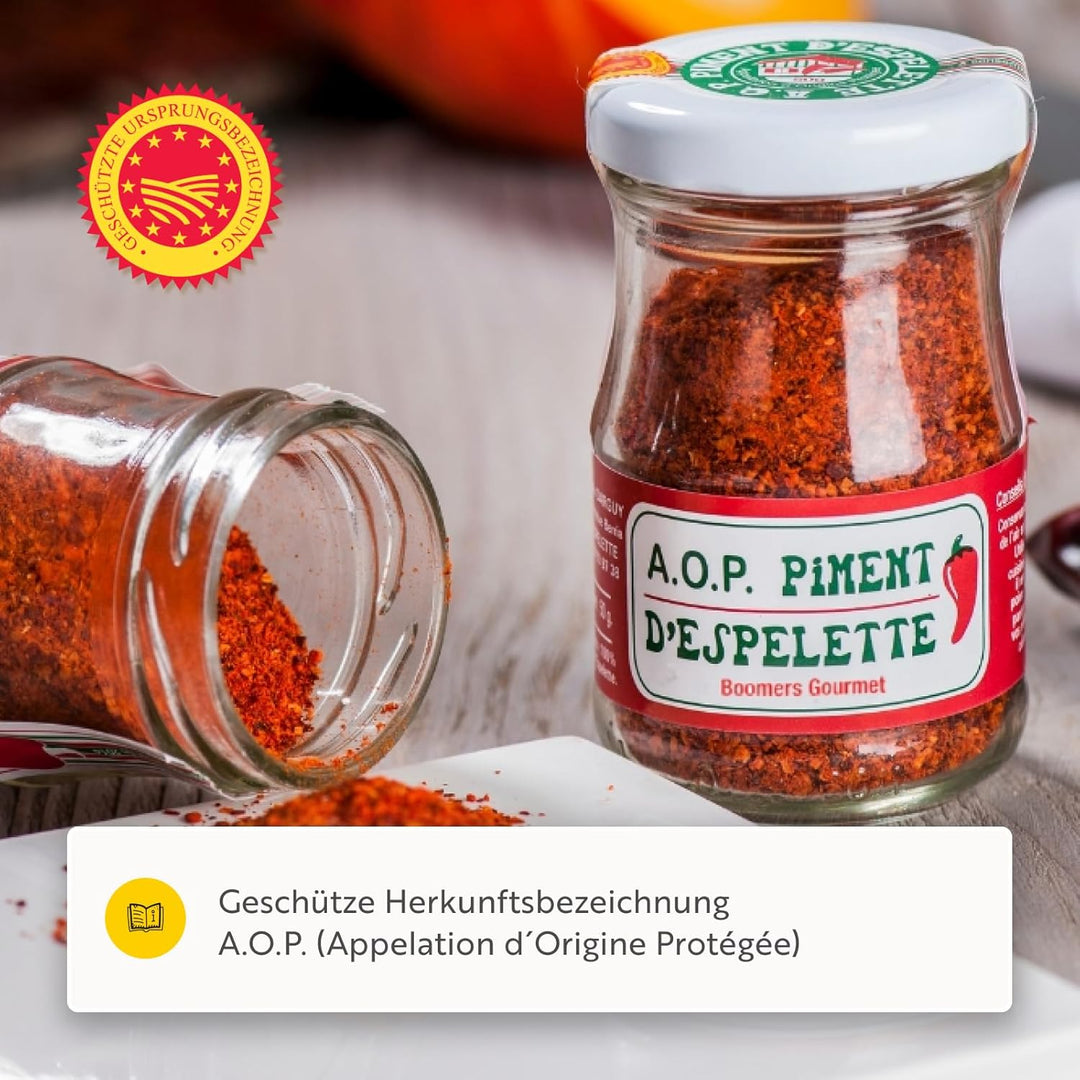 Boomers Gourmet - Piment d' Espelette AOP original Darguy Chili, Chilipulver - 1 Stück - 50 g 50 g (