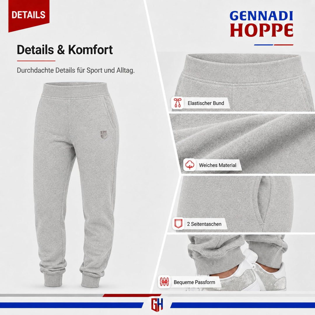 Damen Jogginghose Komfortable Trainingshose für Sport und Freizeit 4XL Hellgrau, 4XL Hellgrau