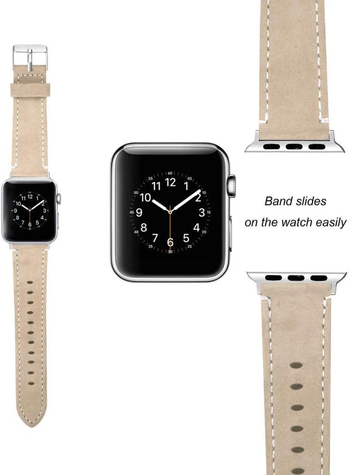 CoverKingz Leder Armband kompatibel mit Apple Watch Armband 42mm/44mm/45mm/49mm - Lederarmband für A