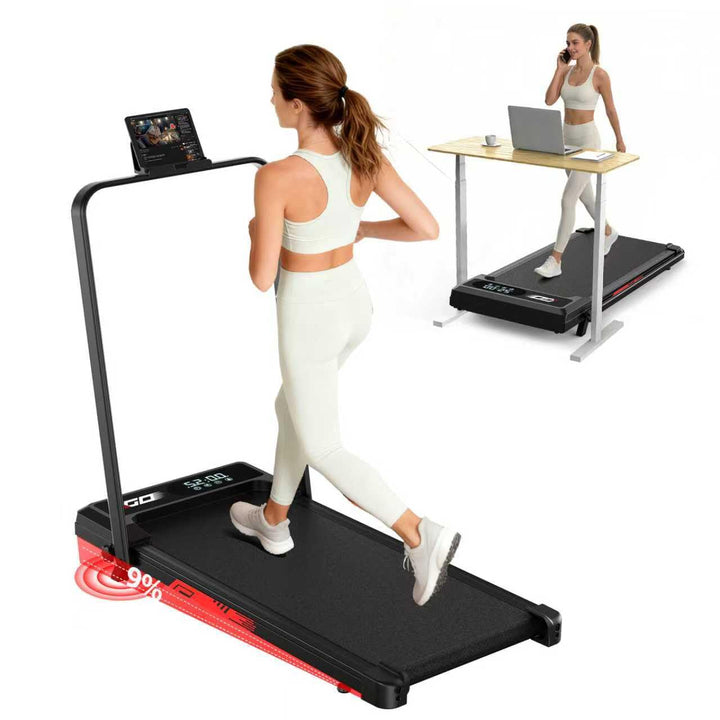 Laufband Klappbar 4-in-1, 9% Steigung, 10 km/h, 3,0-PS-Motor