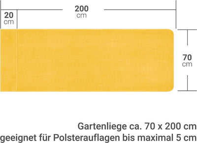 Dyckhoff Doppelpack Schonbezüge für Gartenstuhl & Gartenliege 277.297, Gartenliege (70 x 200 cm), ge