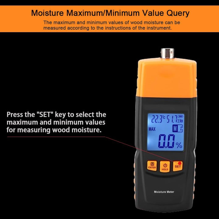 Holz Feuchtigkeitsmessgeräte, Fydun GM620 Feuchtetester LCD Display Digital Einstellbar -10-60 Getei