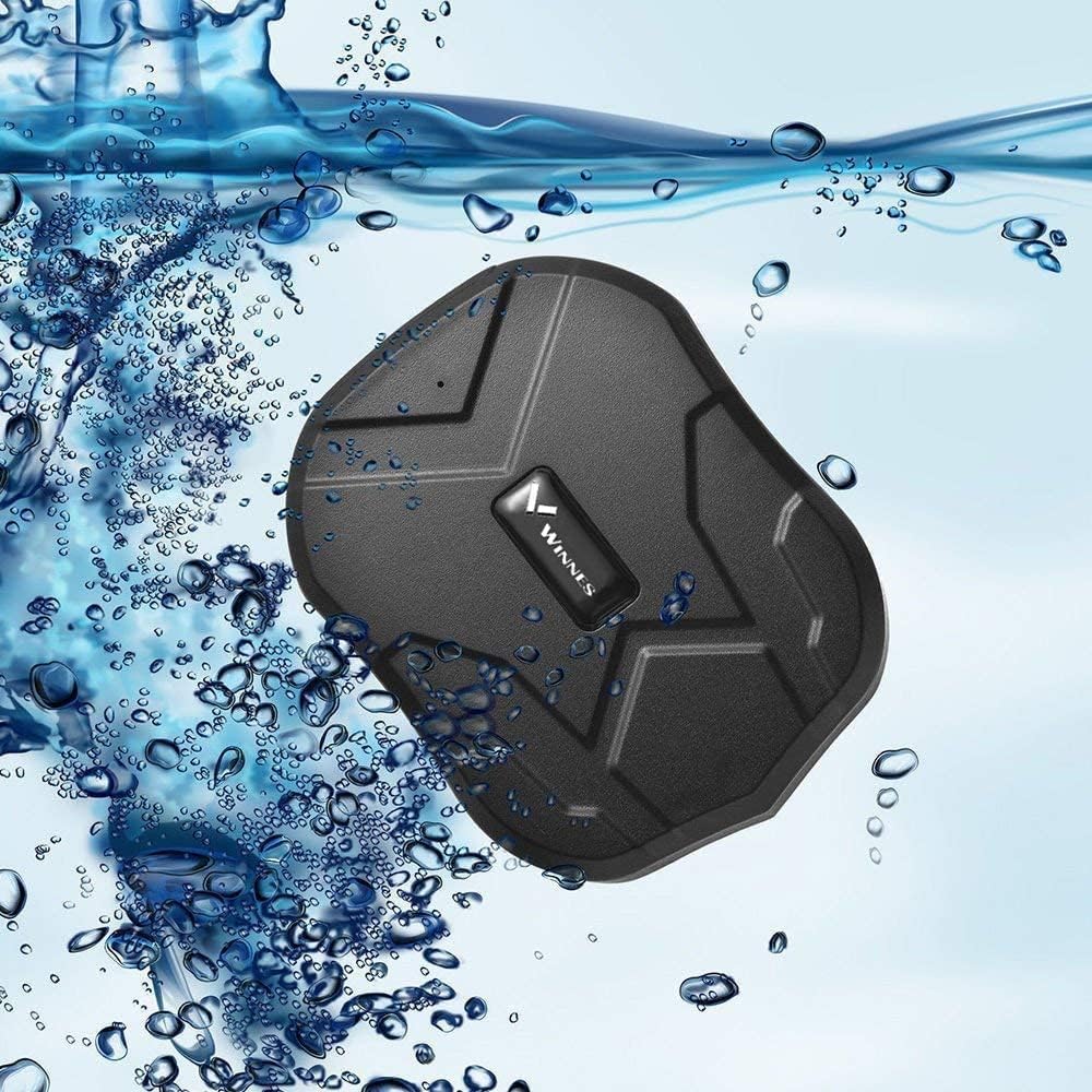 Winnes GPS Tracker Auto ohne ABO, Magnetischer GPS Tracker mit 5000 mAh Akku, bis zu 90 Tage Standby