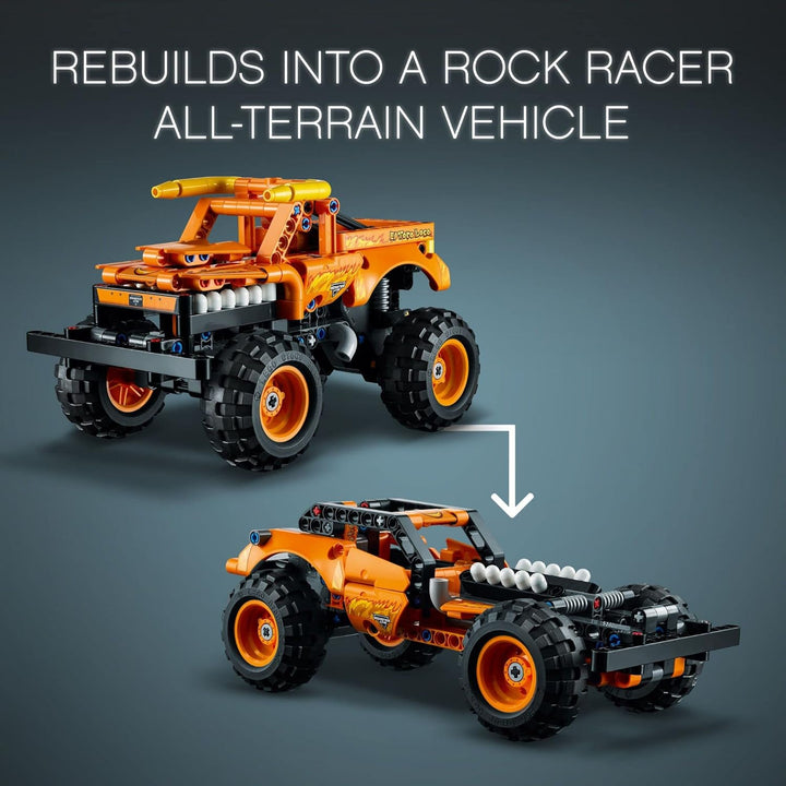LEGO Technic Monster Jam El Toro Loco 42135 Model Building Kit; A 2-in-1 Pull-Back Toy for Kids Who
