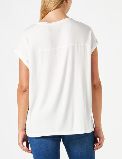 s.Oliver Damen T-Shirt 34 Creme, 34 Creme