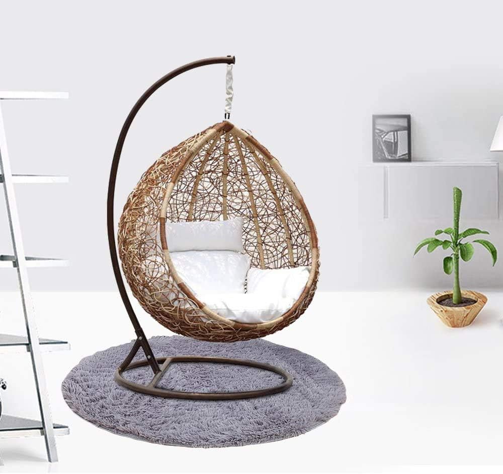 Tinyboy-hbq Runder Teppiche Hochflor Teppich wohnzimmerteppich Langflor Teppiche für Wohnzimmer flau