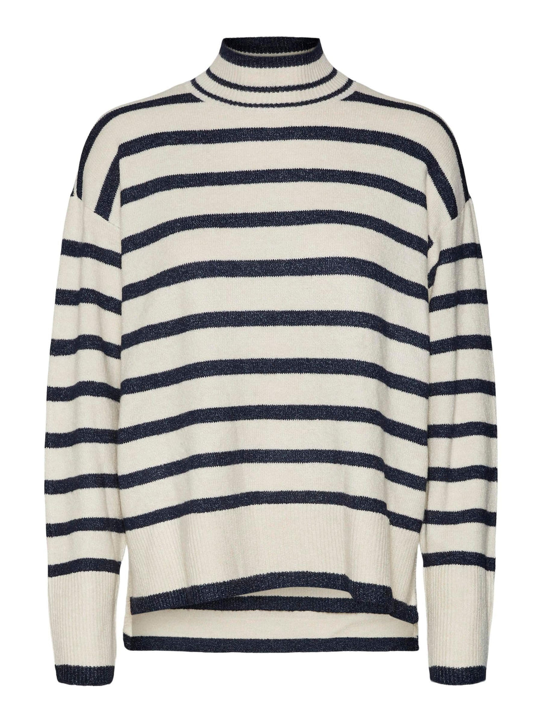 VERO MODA Female Strickpullover VMNELLY Pullover XS Birch/Stripes:w. Navy Blazer, XS Birch/Stripes:w