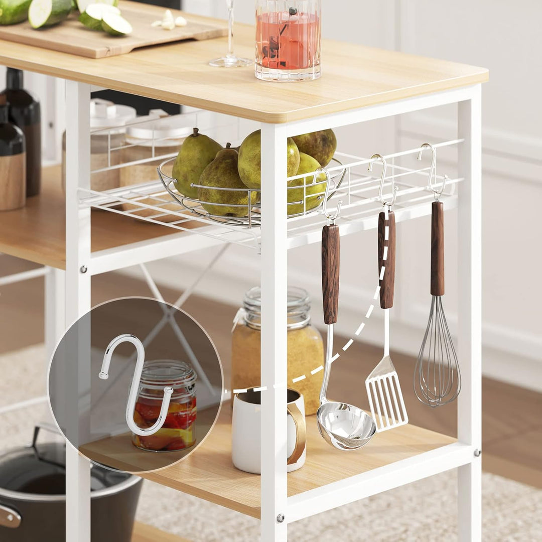 sogesfurniture Küchenregal Standregal Mikrowellenhalter Bäcker Regal, Stabil Metallregal Haushaltsre