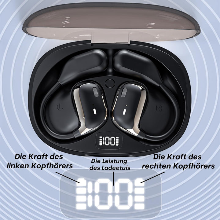Xmenha Open Ear Kopfhörer kabellos Bluetooth 5.4 mit 4 Mic Luftleitung Knochenschall Sportkopfhörer