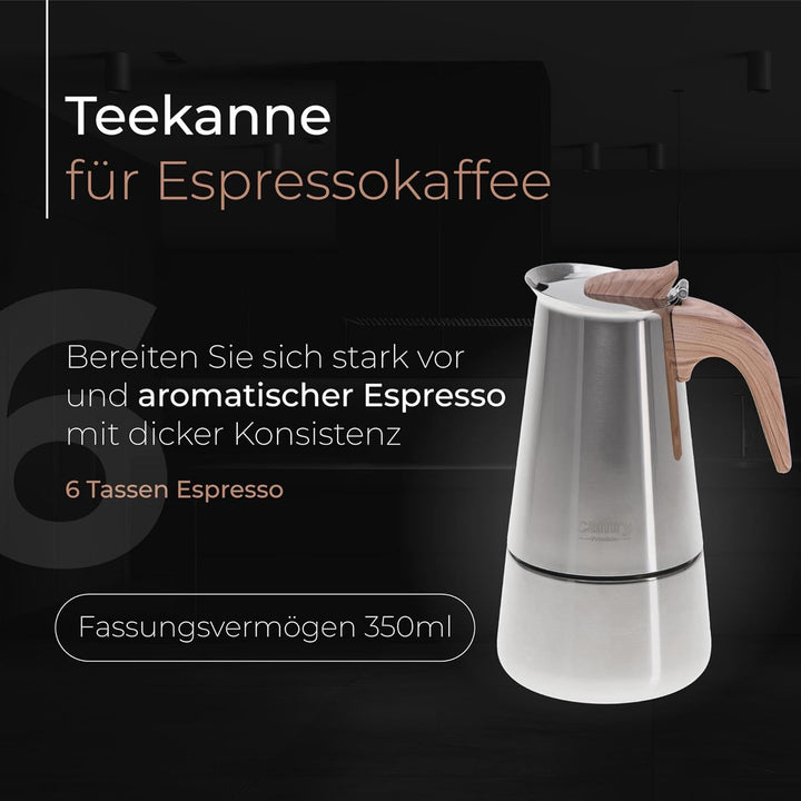 CAMRY Espressokocher Induktion - Mokkakanne Induktion für Aromatisches Kaffee - Hochwertiger Moka Po