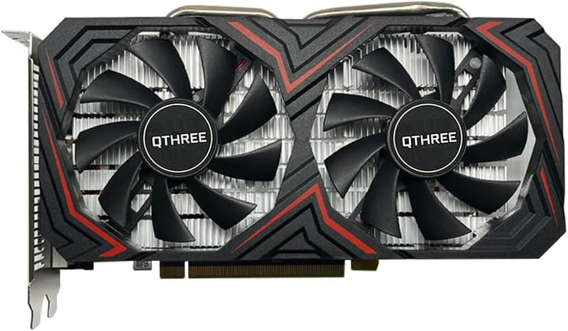 QTHREE Radeon RX 590 Grafikkarte, 8G GDDR5 256-bit, HDMI, DVI, DisplayPort, DirectX 12, 6 PIN Additi