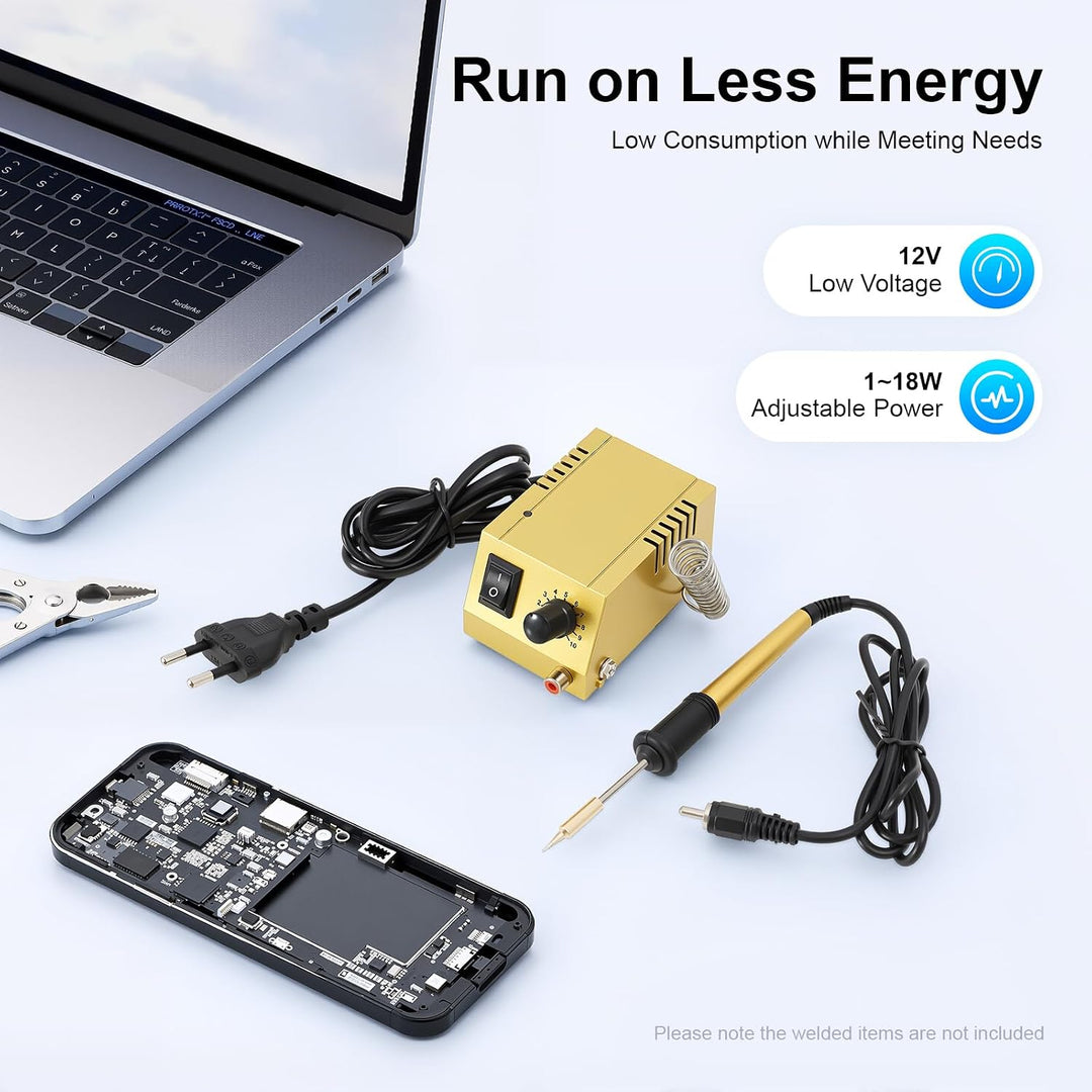 Mini Lötstation Lötkolben Kit 50-450°C einstellbare Temperatur Lötzubehör für Elektronik Handy Repar