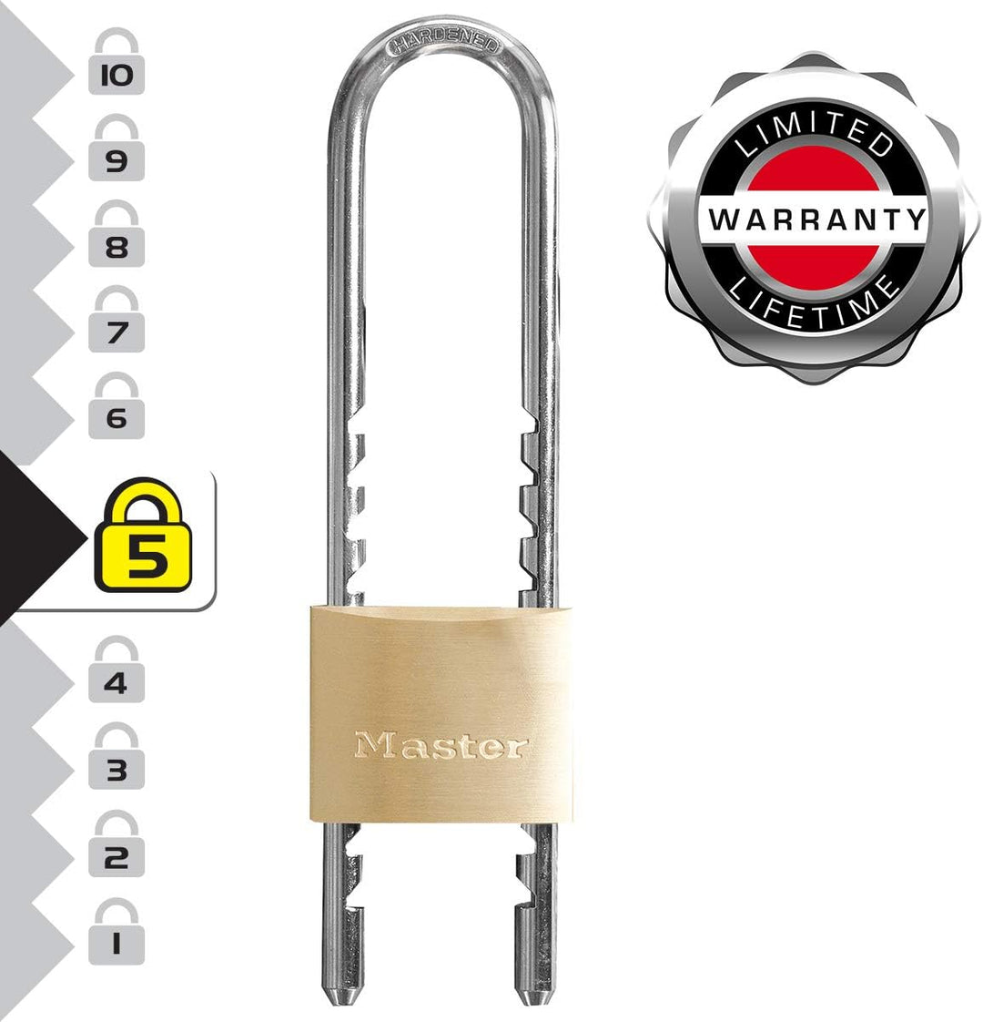 Master Lock - 1950EURD - Messing Vorhängeschloss 50mm mit herausnehmbarem Bügel, Standard, Normal Bü