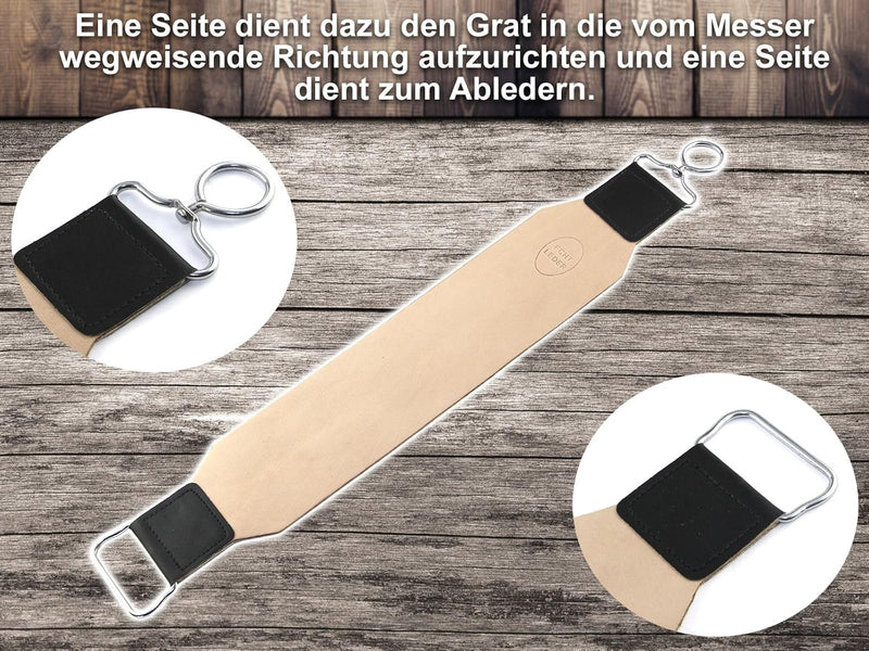 Vater Herren Geschenk Rasiermesser Set Anfänger mit Solingen Paste und extra Breitem Profi Streichri