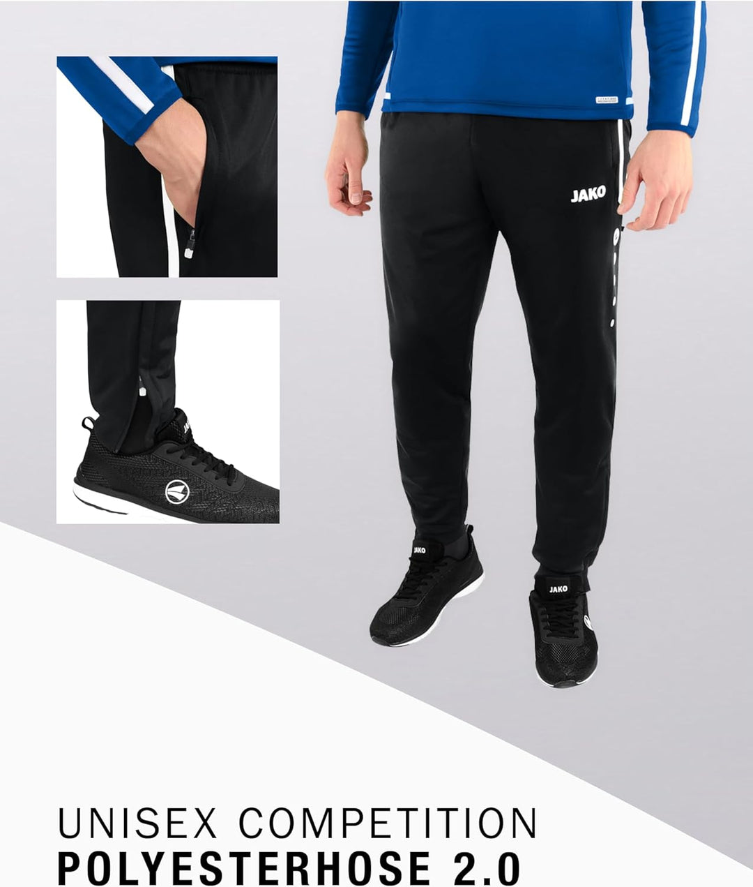 Jako Herren Polyesterhose Jako Competition 2.0_9218_Herren S Schwarzweiss, S Schwarzweiss