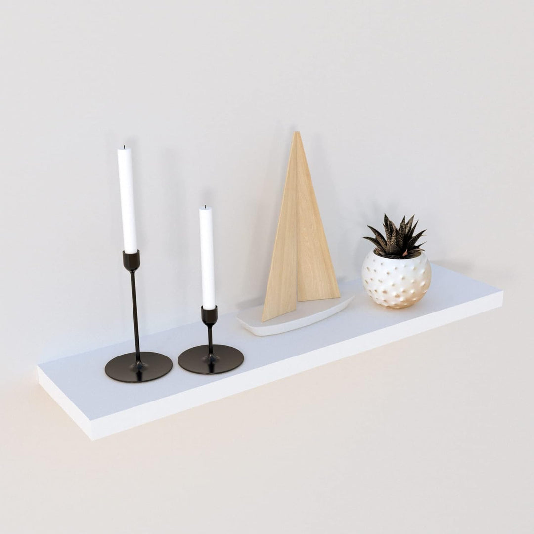 Henor Wandregal FSC® Holzwandregal 80 x 20 x 2.5 cm. Laden Sie 25 kg. Weiss 80 Weiss, P-20 Cm., 80 W
