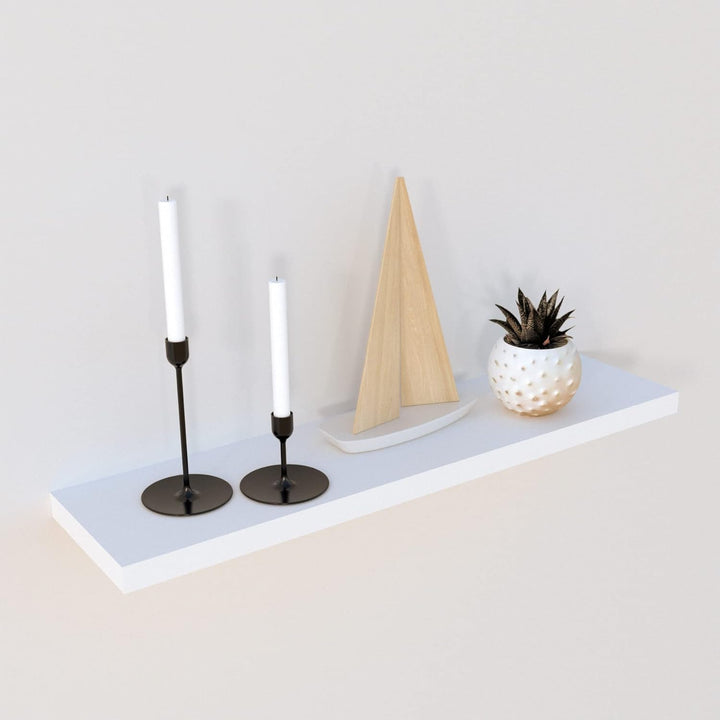 Henor Wandregal FSC® Holzwandregal 80 x 20 x 2.5 cm. Laden Sie 25 kg. Weiss 80 Weiss, P-20 Cm., 80 W