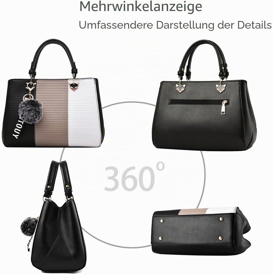 NICOLE & DORIS Damen Handtasche Umhängetasche Henkeltasche Kuriertasche Elegant Damen Handtaschen mi