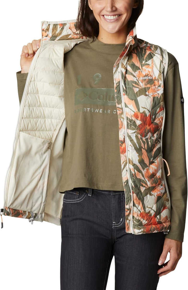Columbia Damen Powder Pass Weste, Chalk Floriculture Print