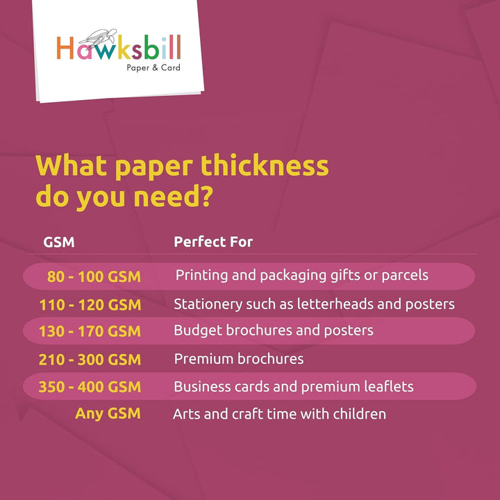 Hawksbill Card + Craft A4 160 g/m² Bright Rainbow Coloured Karton (Packung mit 250 Blatt) sortiert f